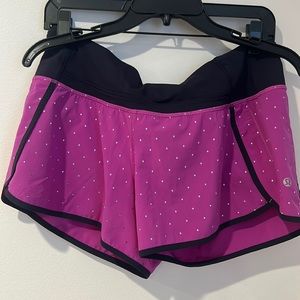 Lululemon Black and Purple Shorts